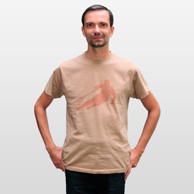 detail produktu - Triko SNOW lyžař pánské walnut