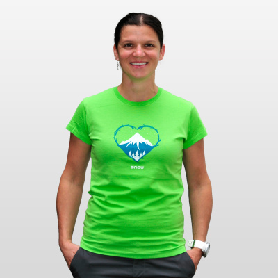 detail produktu - Triko SNOW srdce dámské lime